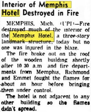Memphis Hotel (Knickerbocker Hotel) - July 1962 Article On Fire (newer photo)